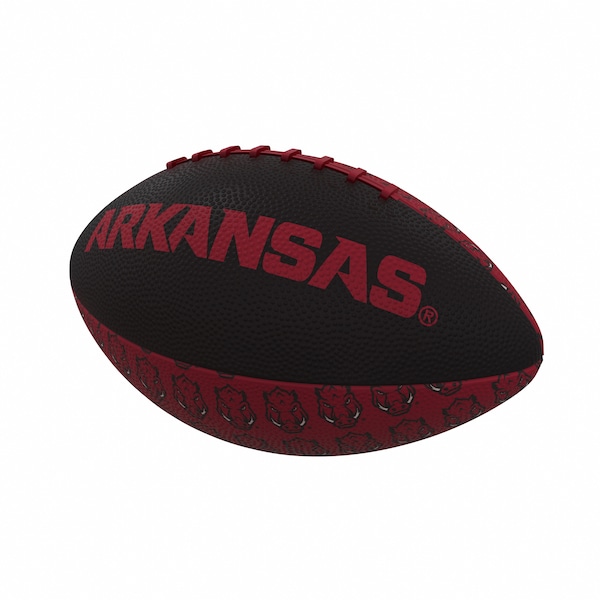 Logo Brands Arkansas Repeating Mini-Size Rubber Football 108-93MR-3 - main
